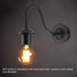 E27 90 250V Hilitand Sconce Iron Lamp Wall Sconce Light Sock Black to for Dining Room, Bedroom, Cafe, Bar, Garden