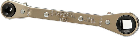 Imperial Tool 127C HVAC Service Ratchet Wrench for Refrigeration and Air Conditioning, 1/4", 3/8", 3/16", 5/16"