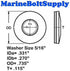 Type 18-8 Stainless Steel Neoprene Bonded Sealing Washers - Size 5/16" (Pack of 50pcs) Marine Bolt Supply