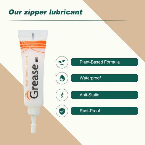 FXBSQF 4 Pack Snap & Zipper Lubricant Waterproof Zipper Lube for Metal and Plastic Zippers Universal Zipper Grease