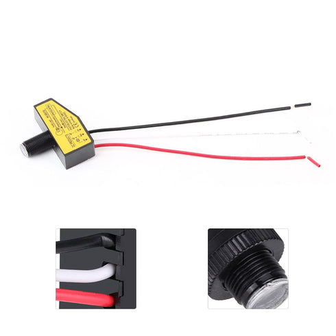 12V 48V DC Photocell Light Sensor to Mini Dusk to Dawn Switching Sensor for Outdoor Security Lighting Automation