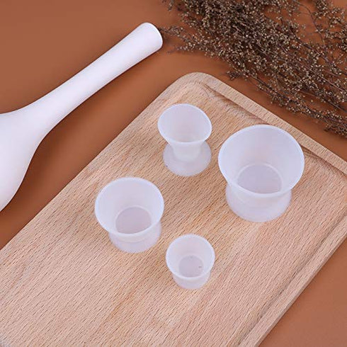 4pcs/Set Dental Lab Silicone Mixing Cup, Self-solidifying Rubber Mixing Bowl