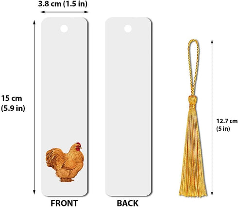 Set 2 WIRESTER of Metal Bookmarks with Light Gold Tassel for Students, Reader, Teachers, Book Lovers - Golden Cochin