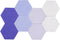 LAJAR 8 Pcs Self Adhesive Hexagon Felt Bulletin Board Tiles for Photos, Memos (Purple)