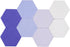 LAJAR 8 Pcs Self Adhesive Hexagon Felt Bulletin Board Tiles for Photos, Memos (Purple)