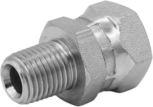 (2-PACK) 1404-04-06 Hydraulic Hose Adapter Fitting, 1/4" Male x 3/8" Female Swivel Carbon Steel