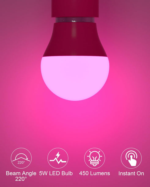 6 Bulb 40 Equivalent,A15 Bulbs Bulb E26 Base,5W 450LM Non-Dimmable,6 Pack. ORALUCE Colors Porch Light Watt LED
