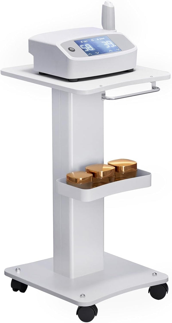 cdar Salon Tray,3-Tier Salon Rolling Cart Beauty Trolley with 4 Silent Wheels &