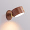 LANDGOO 1-Pack Wood Wall Sconce, Sapele Wood Magnetic 360 Rotatable Cordless Bedside
