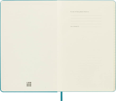 Moleskine Classic Notebook, Hard Cover, Large (5" x 8.25") Ruled, Reef Blue, 240 Pages