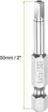 SQ3 Square Screwdriver Bit 1/4" Hex Shank 2" Length Magnetic Security Screw Driver Power Tool by HARFINGTON
