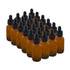 The Bottle Depot - 24 Pack - 1 oz Glass Bottles with Dropper, Amber Frosted, Boston Round, UV Rays Protection