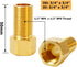 Hooshing 1/2" Male to 1/2" Female Straight Thread Brass Extension Pipe Fitting for Tub Spout/Shower, 1.97 Inch