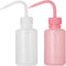 2Pcs 150ml Tattoo Wash Bottle | 5oz Water Squirt Bottle for Medical Succulent Cleaning, Safety Rinse Tools White&Pink