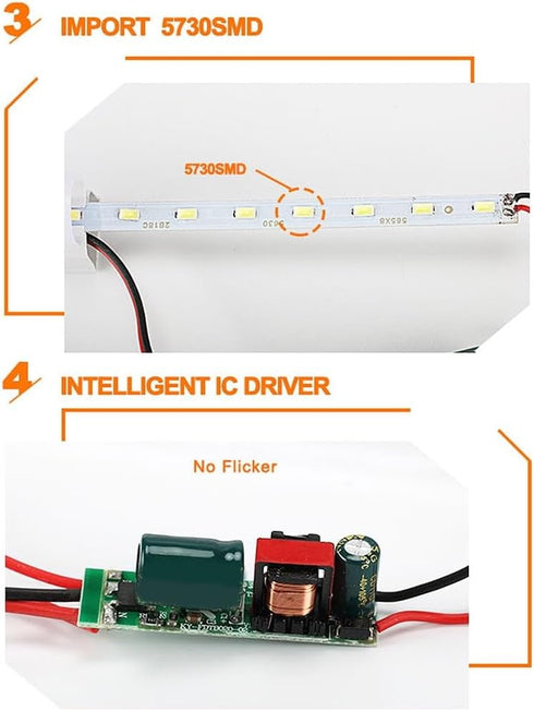 Kryfelix T5 220V 9W 14W 18W Smart Tube Lamp PVC Plastic Fluorescent Tube Smart Wall Lamp