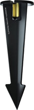 9 Inch In Ground Stake with Solid Brass 0.5 Inch NPT Thread and Side Wireway for Easy Installation, Non-Corrosive