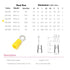HKS 60PCS Insulated Ring Terminal #10 Yellow 12-10 AWG, Tinned Red Copper Electrical Connector Kit