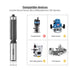JGZUI Set 1/2 Inch Trimming 1/2" 1-1/2" Professional Extended Flush Trim Router Bits Shank, Extended Knife, Straight