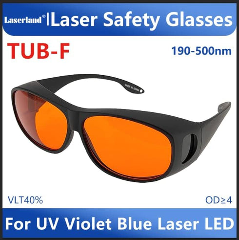 OD6 Laser Safety Glasses, UV Light Violet Blue for 405nm, 445nm, 450nm, 473nm Laser Protection