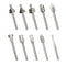 10Pcs Titanium Router Bits, 1/8" Shank Carbide Engraving Milling Cutter Set for DIY Woodworking