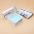 White Memo Holder, 3 x 3 PS Notepad Organizer, Sticky Notes Cube Holder for Home and Office