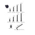 Lhazemu 32 Set M6x12mm/16mm/25mm/35mm/45mm/55mm/65mm/75mm Set Silver Crib Screws Replacement Hex Drive Socket Cap Screw