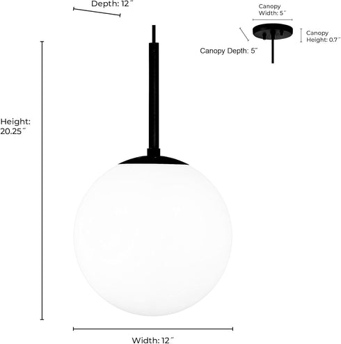 ML 25501-BN 12" 1-Light Lighting Kairo Wide Pendant - Brushed Nickel