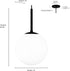 ML 25501-BN 12" 1-Light Lighting Kairo Wide Pendant - Brushed Nickel