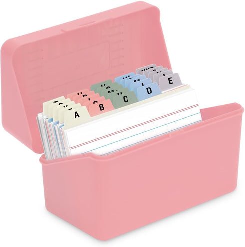 H4D 3x5 Index Card Holder with 100 Heavyweight Ruled Index Cards and 25