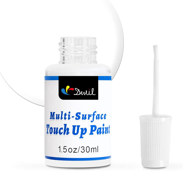 White Touch Up Paint Pen - Multi Surface Scratch Repair for Wall, Door, Cabinets, 1.5 Fl Oz (Semi Gloss)