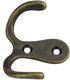 6 Pcs Double Prong Robe Hooks, Wall Mounted Dual Coat Hooks for Bathroom Bedroom Door, Retro Metal Hanger