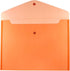 JAM PAPER 12/Pack Plastic Envelopes with Snap Closure - Orange - Letter Booklet - 9 3/4 x 13