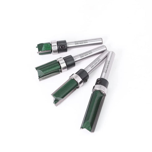 Pattern Flush Trim Router Bits 1/4 Shank, Durable Bottom Bearing Router Bit Set for Home DIY