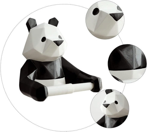 Panda-Themed Wall-Mounted Tissue Rack - Easy Installation
