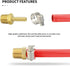 TAISHER 5 PCS Brass Hose Barb Fittings 1/2" (12.7mm) Barb x 1/2" MNPT Pipe Adapter with 5 Hose Clamps