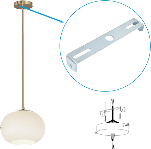Waziaqoc 4 4.7 Inch PCS Light Fixture Mounting Bracket, Ceiling Light Plate Wall Mounting Bracket Square Kit