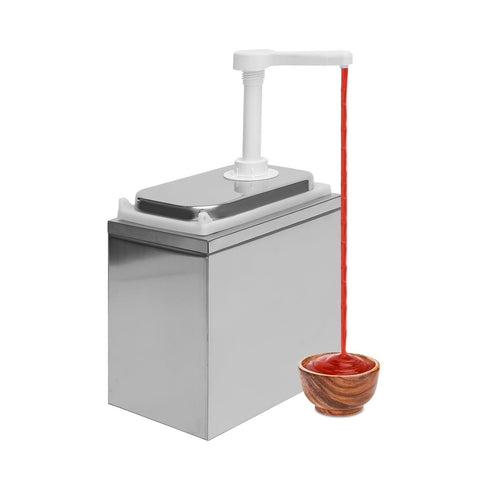 XZMHXDXH 2L Commercial Sauce Dispenser Pump,Stainless Steel Condiment Pump,2.11QT Single Head Sauce Pump