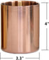 Rose Gold Glossy Stainless Steel Pen Holder, Pencil Cup for Desk Organizers, Makeup Brush Holder, Mini Pot Decor
