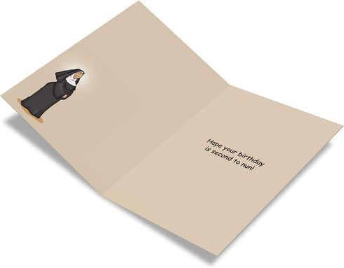 NobleWorks Funny Happy Birthday Card - Cartoon Humor for B-Day, Stationery for Men and Women, Convent 4437