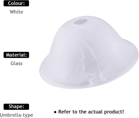 WEIYOUDJ lamp,12" 5.1" Alabaster White Glass Lamp Shade for Floor Diameter x High, Transitional Style Replacement Glass