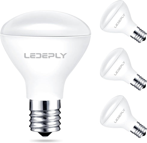 R14 LED Bulb, 4W=40W, Dimmable, E17 Base, Mini LED Reflector Floodlight, 400 Lumens, 2700K Warm White, 4 Pack