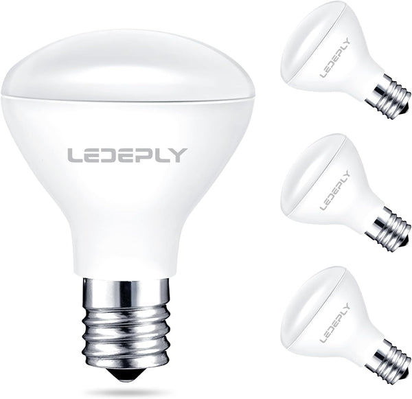 R14 LED Bulb, 4W=40W, Dimmable, E17 Base, Mini LED Reflector Floodlight, 400 Lumens, 2700K Warm White, 4 Pack