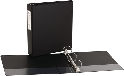 Avery Economy 3 Ring Binder, 2" Round Rings, 1 Black Binder