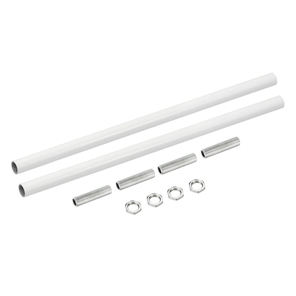 MECCANIXITY Threaded Extension Rod, 9.8" Lamp Pipe with Connector Light Fixture Parts for