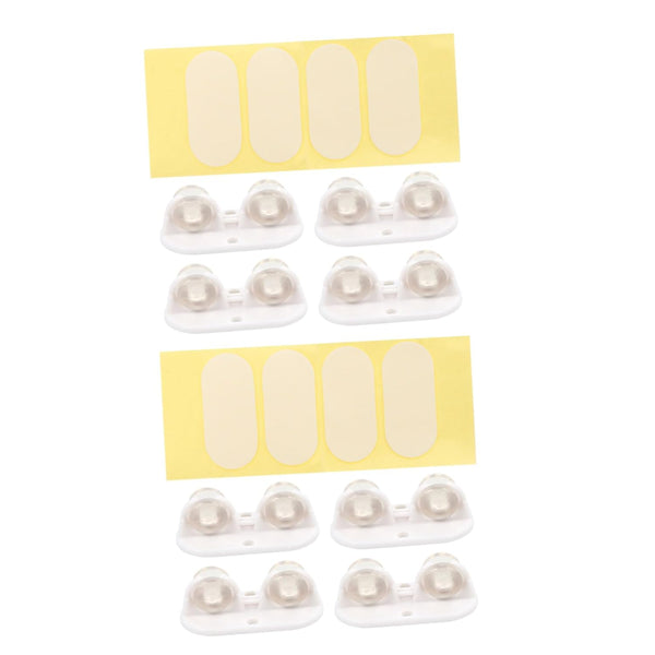 8pcs Self-Adhesive Storage Box Wheels Practical Sticky Casters for Bedside Tables Cabinets