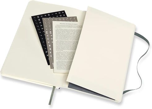 Moleskine PRO Notebook, Soft Cover, Large (5" x 8.25"), Forest Green, 192 Pages for Professional Project Planning