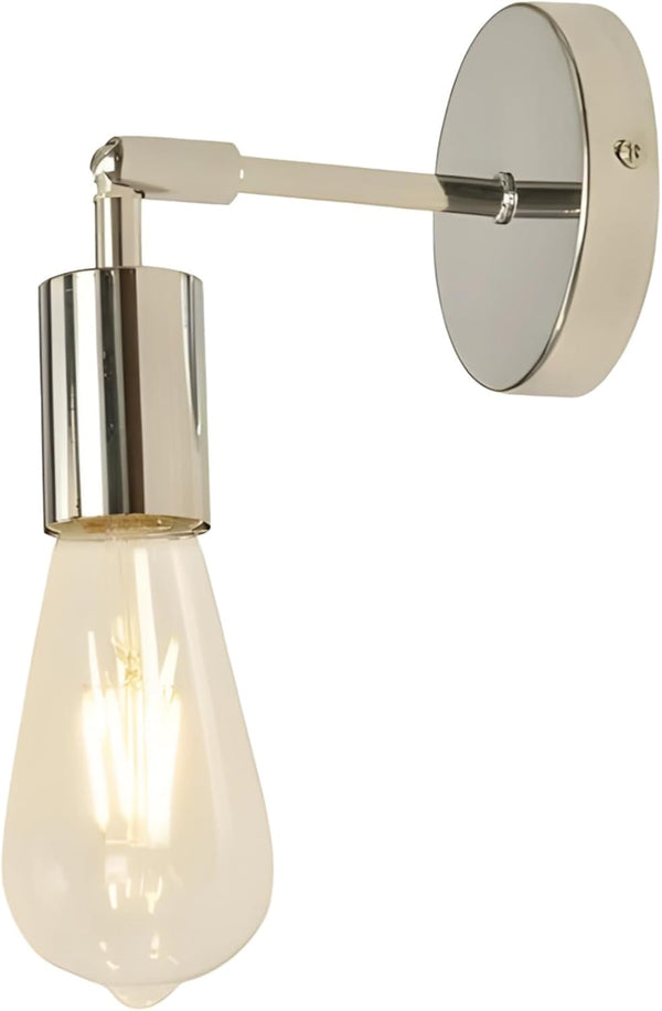 byepica Gold Brass Wall Sconce, Adjustable Modern Light Fixture for Bedroom, Hallway, Industrial
