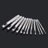 12pcs Kit Round Punch Hollow Punch Steel Chisel - Leather Puncher Cutting Tool for Belts & Canvas