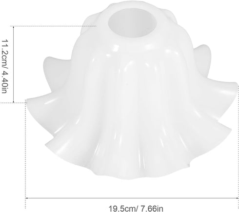 7.67X7.67X4.40 Inch VILLCASE Floral Lamp Shade Translucent Plastic Light Diffuser for Ceiling Fan Wall Sconce Floor