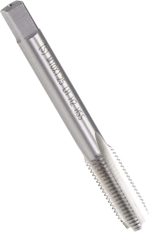 Metric Machine Tap Left Hand for Drilling Tapping on Soft Metal, H2 3 Flutes High Speed Steel Screw Thread Tap M10 x